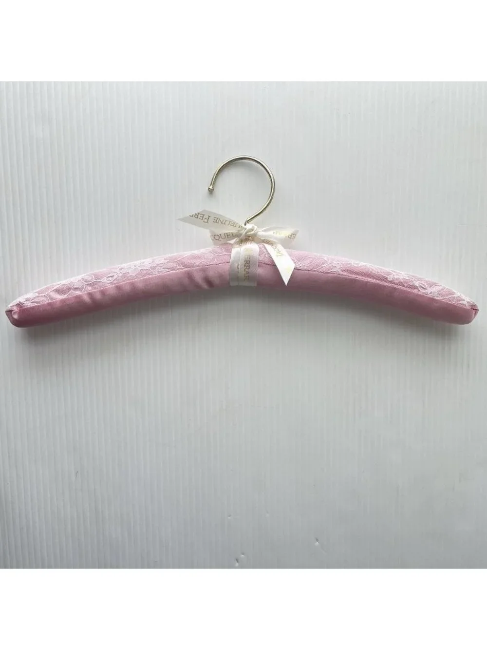Jacqueline Ferrar Lace Clothing Hanger Padded Pink Bridal Wedding Dress Lingerie